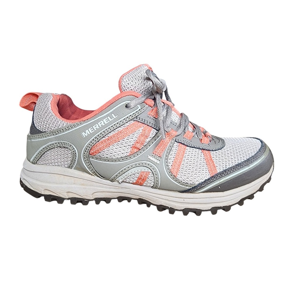 Merrell Hace Performance Womens Trail Running Shoes Grey Coral Size 8.5